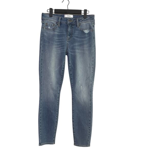 Pistola Mid Rise Skinny Distressed Stretch Ankle Jeans 27 Medium Wash Blue #3206 - Picture 1 of 13